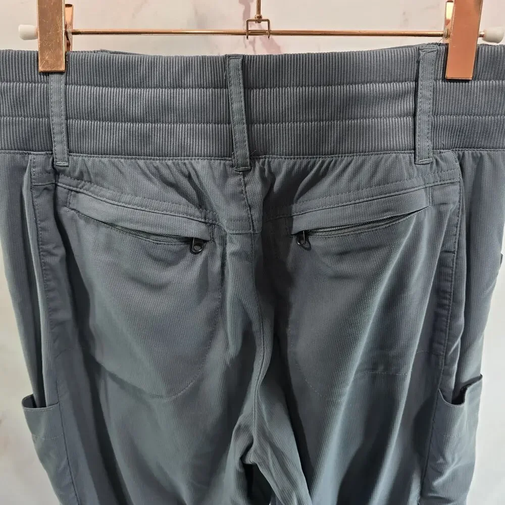 Title Nine Pants Womens 2 Light Blue Straight High Rise Ripstop Clamber Recycled - Picture 6 of 13
